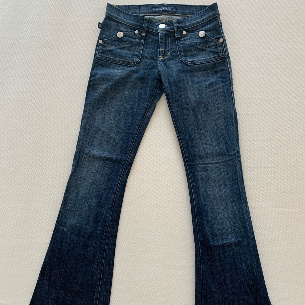 Rock & Republic Distressed Flare Jeans, size 25